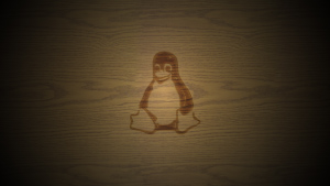 Wood Wallpaper - Tux