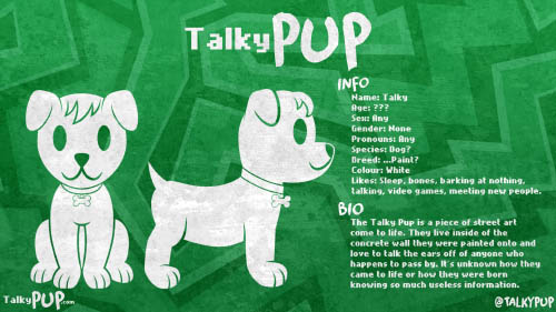 TalkyPup ref sheet